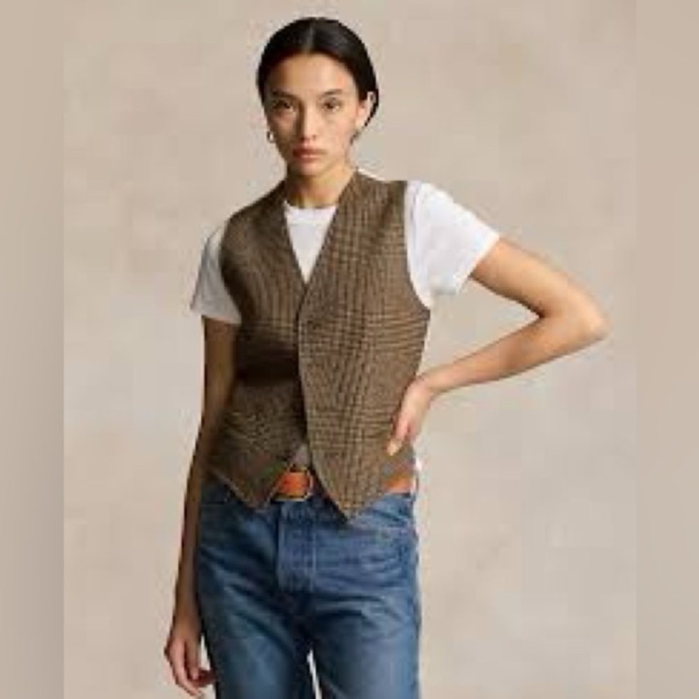 Vintage Plaid Vest - size M/L